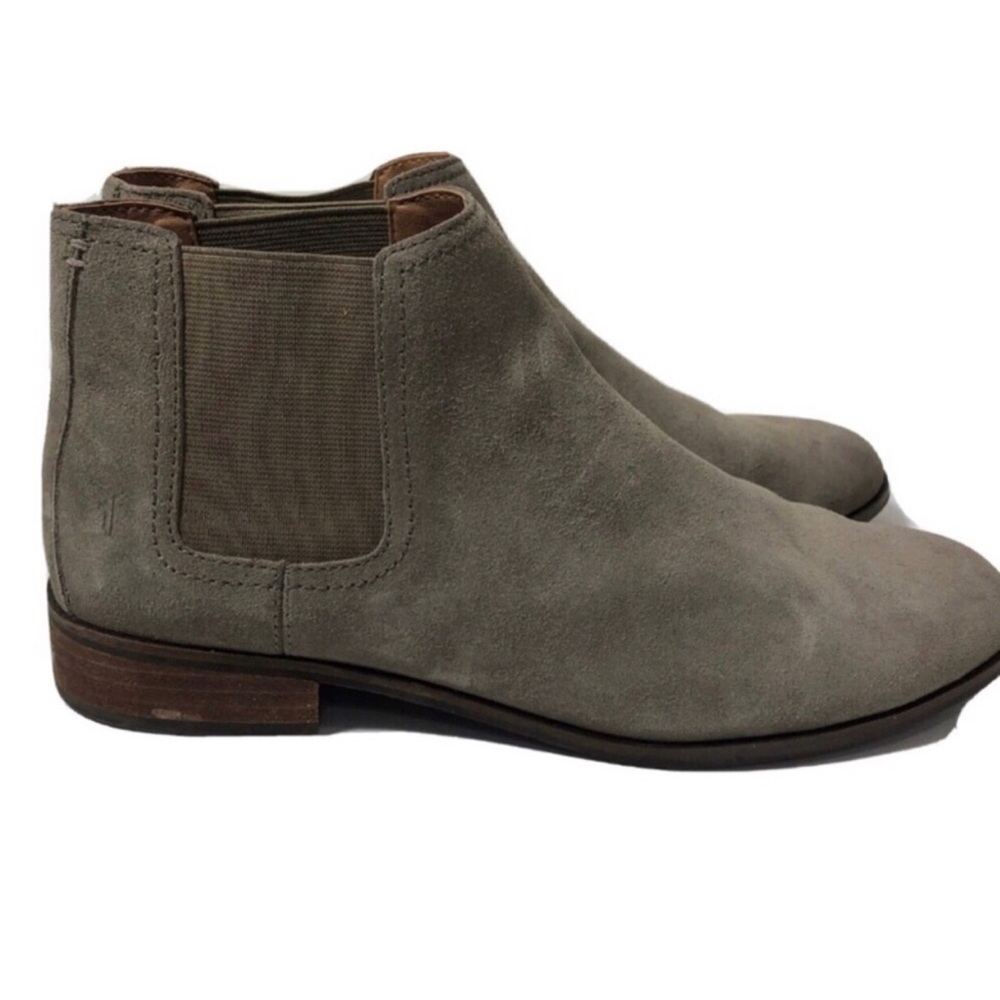 Frye Mallory Chelsea Suede Slip On Booties. Size 10.